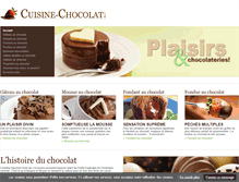 Tablet Screenshot of cuisine-chocolat.com